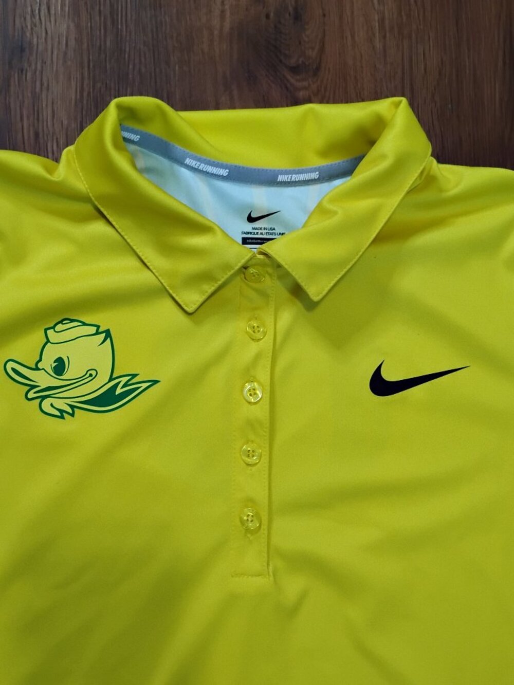 Nike Running Oregon Ducks Polo Shirt Athletic Team Issued